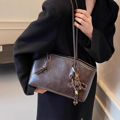 👜Vintage PU bőr válltáska nőknek – klasszikus, elegáns mindennapi kézitáska