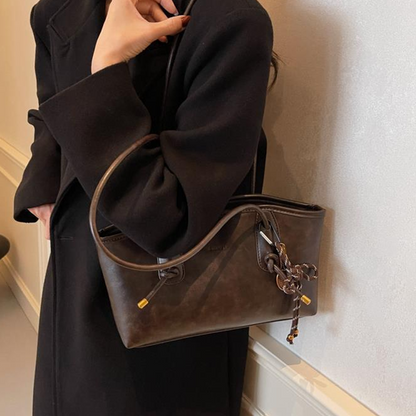 👜Vintage PU bőr válltáska nőknek – klasszikus, elegáns mindennapi kézitáska