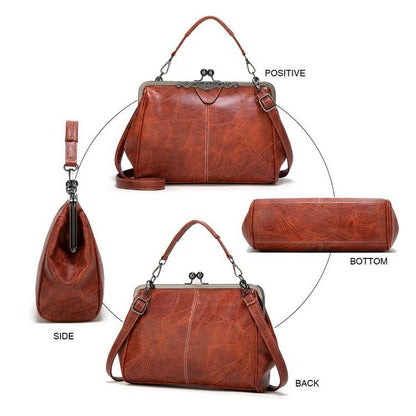 Retro stílusú elegáns női kézitáska 👜 – Minőségi anyag és praktikus kialakítás
