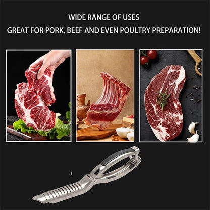 🥩🔥 Prémium rozsdamentes acél bordahártya-eltávolító – Könnyebb előkészítés, tökéletes BBQ!