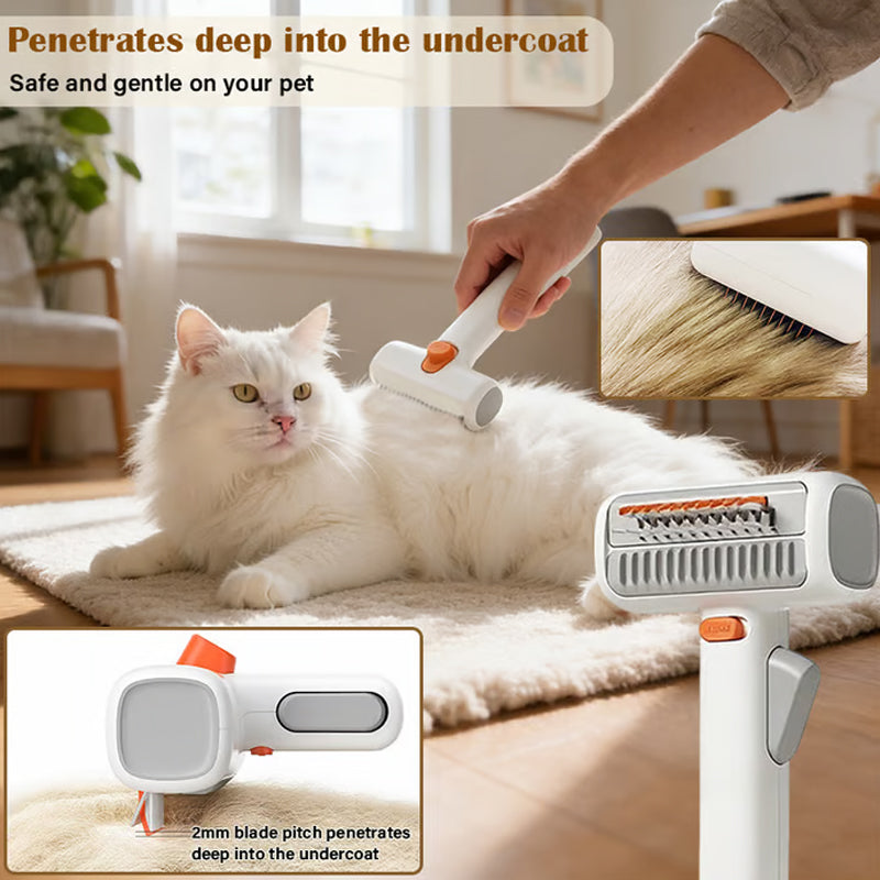 2026 Újdonság: 2-in-1 Gubancmentesítő Fésű 🐾✂️ – Professzionális Kisállat Ápolás