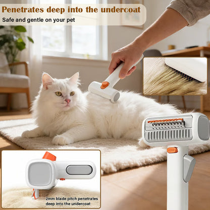 2026 Újdonság: 2-in-1 Gubancmentesítő Fésű 🐾✂️ – Professzionális Kisállat Ápolás