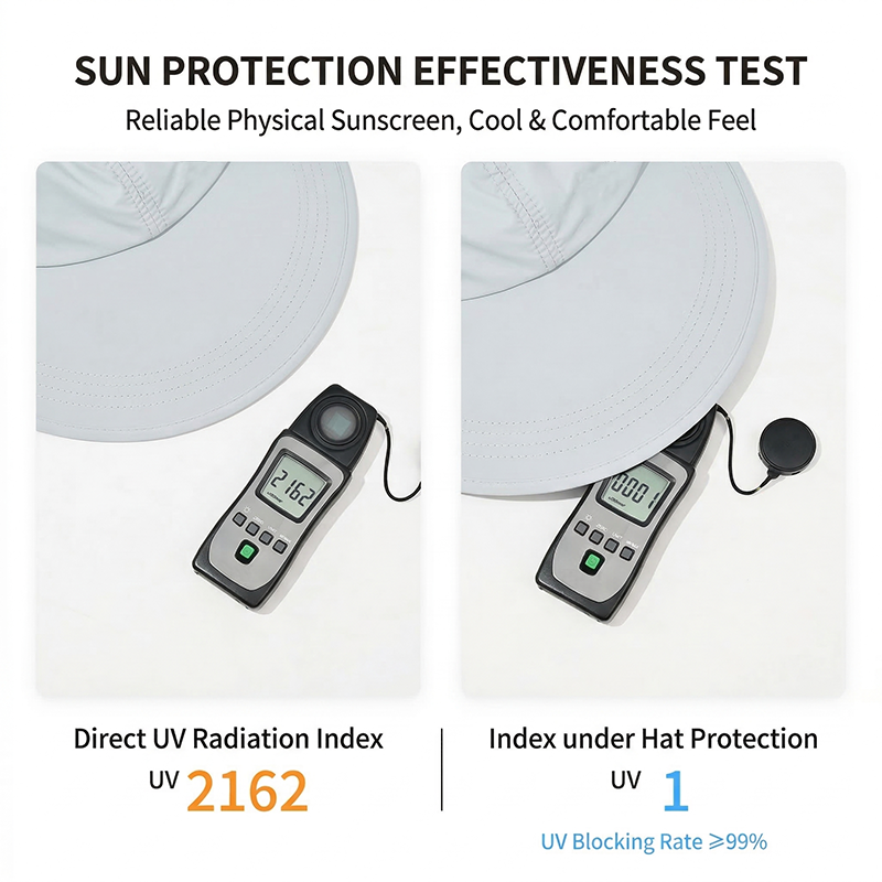 Nyári női SPF50+ széles karimájú halászsapka 🌞