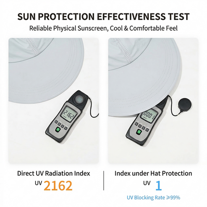 Nyári női SPF50+ széles karimájú halászsapka 🌞