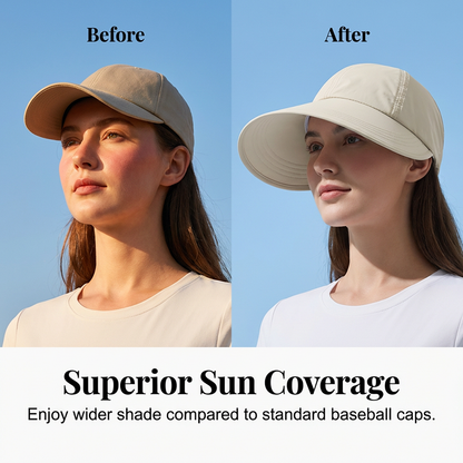 Nyári női SPF50+ széles karimájú halászsapka 🌞