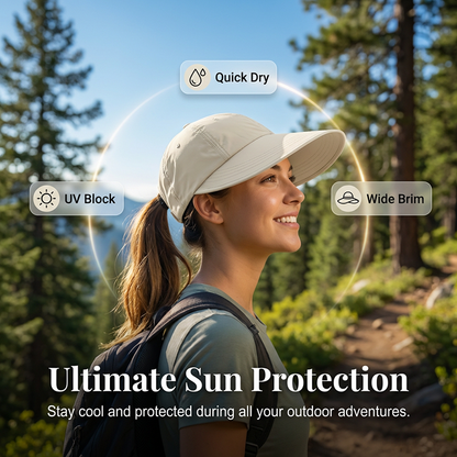 Nyári női SPF50+ széles karimájú halászsapka 🌞