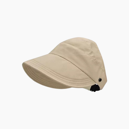🌞🧢 Széles karimájú, patentos fél-sapkás napellenző – Kiváló UV-védelem, szellős kényelem 🌿❄️