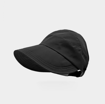 🌞🧢 Széles karimájú, patentos fél-sapkás napellenző – Kiváló UV-védelem, szellős kényelem 🌿❄️