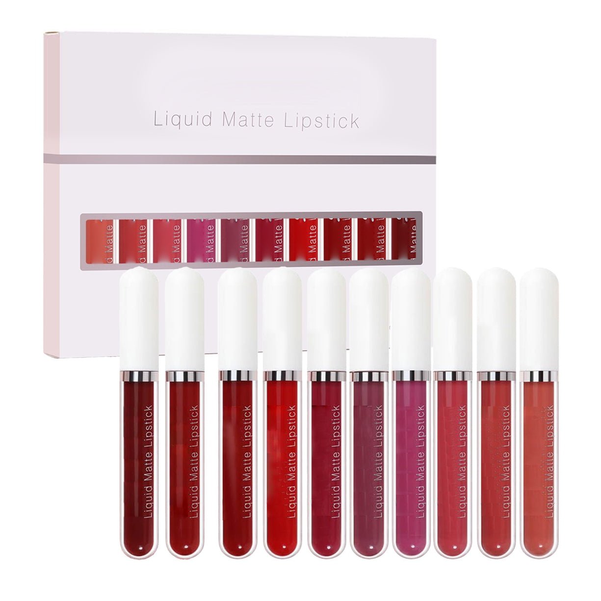 💄 Vízálló matt ajakfesték készlet – 10 szín, egész napos tartás