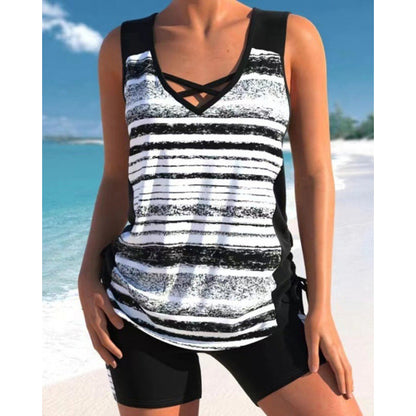 🩱 Mintás kétrészes tankini fürdőruha | S-3XL