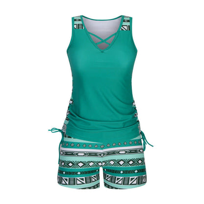 🩱 Mintás kétrészes tankini fürdőruha | S-3XL