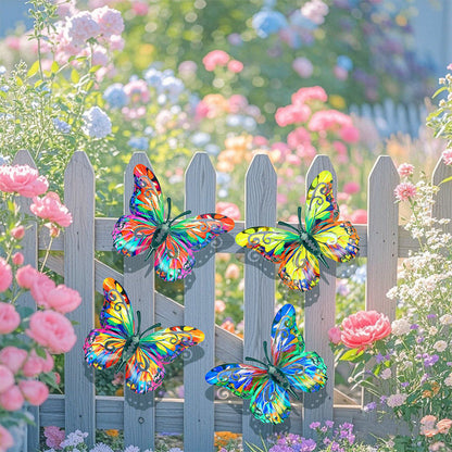 🦋 Prémium fém pillangó faldekor – Időjárásálló dísz kertbe, teraszra és erkélyre