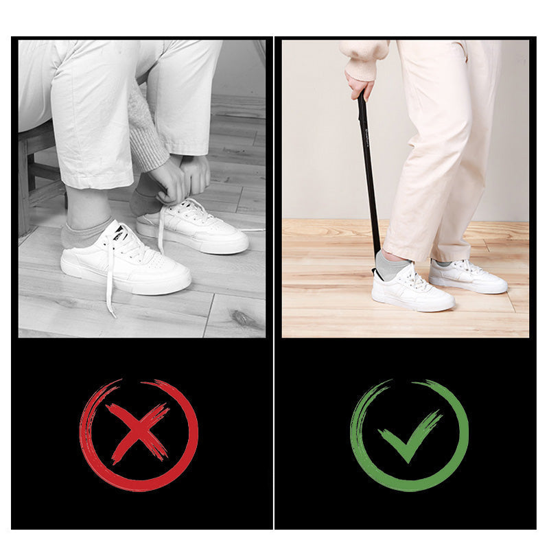👞Extra hosszú cipőkanál falra szerelhető tartóval
