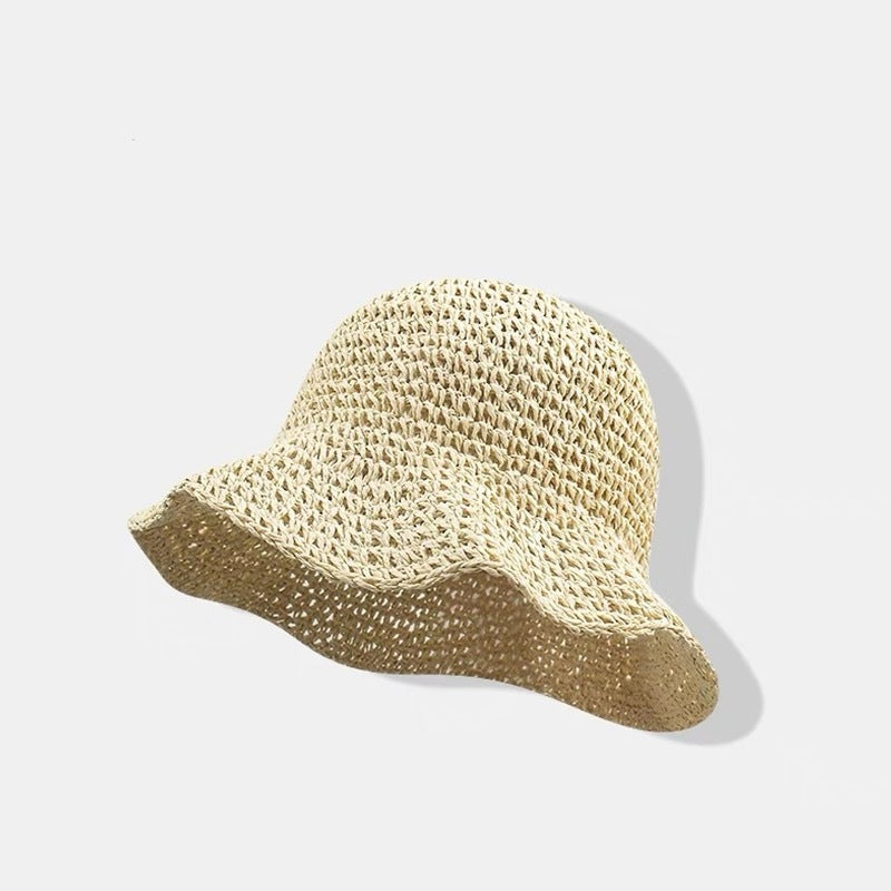 👒Női kézzel szőtt széles karimájú szalmakalap | UPF 50+ napvédelem☀️✨