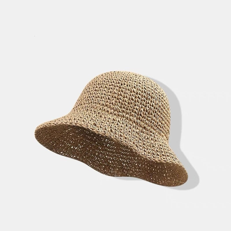 👒Női kézzel szőtt széles karimájú szalmakalap | UPF 50+ napvédelem☀️✨