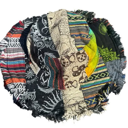 Színes, patchwork stílusú len sapka