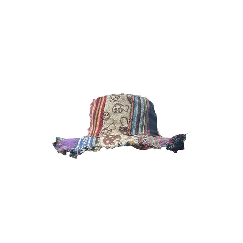 Színes, patchwork stílusú len sapka