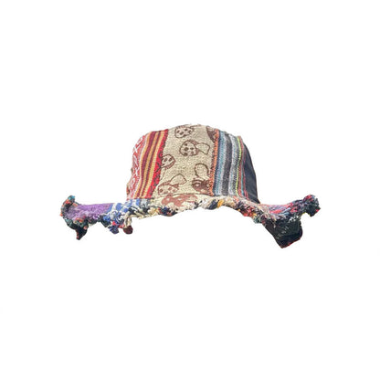 Színes, patchwork stílusú len sapka