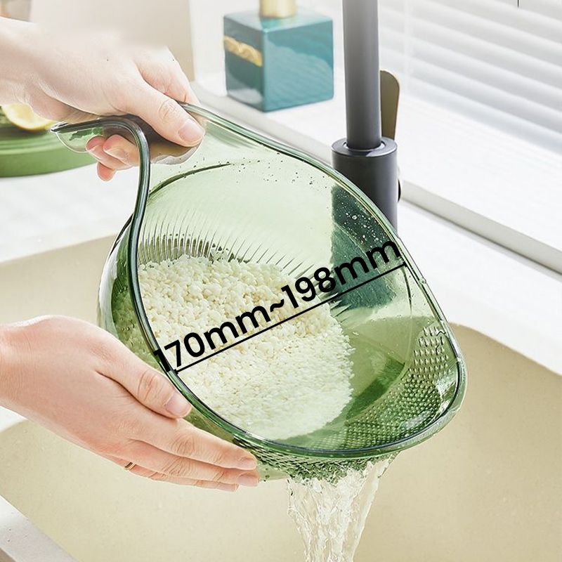 🍚🥣 Többcélú fogantyúval ellátott rizsmosó tál-szűrő