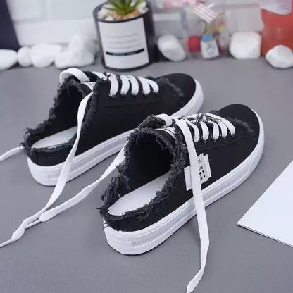 💐Női farmer anyagú slip-on papucs – kényelmes talp és laza stílus 👟☀️