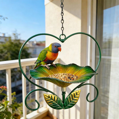 🐦❤️ Vasból készült, szív alakú virágos madáretető【✨ Utánvétes fizetés】