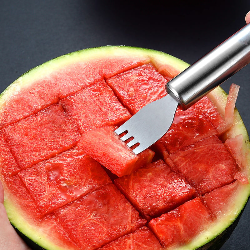 🍉 Egyet vásárol, hármat kap – ✨ 2 az 1-ben gyümölcsvágó-villás – így a gyümölcsök darabolása gyorsabb és könnyebb! 🍓