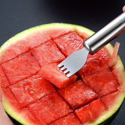 🍉 Egyet vásárol, hármat kap – ✨ 2 az 1-ben gyümölcsvágó-villás – így a gyümölcsök darabolása gyorsabb és könnyebb! 🍓