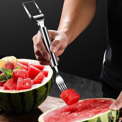 🍉 Egyet vásárol, hármat kap – ✨ 2 az 1-ben gyümölcsvágó-villás – így a gyümölcsök darabolása gyorsabb és könnyebb! 🍓