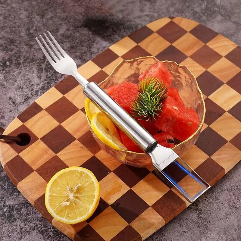 🍉 Egyet vásárol, hármat kap – ✨ 2 az 1-ben gyümölcsvágó-villás – így a gyümölcsök darabolása gyorsabb és könnyebb! 🍓
