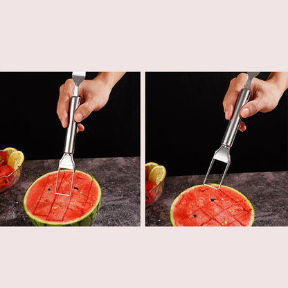 🍉 Egyet vásárol, hármat kap – ✨ 2 az 1-ben gyümölcsvágó-villás – így a gyümölcsök darabolása gyorsabb és könnyebb! 🍓