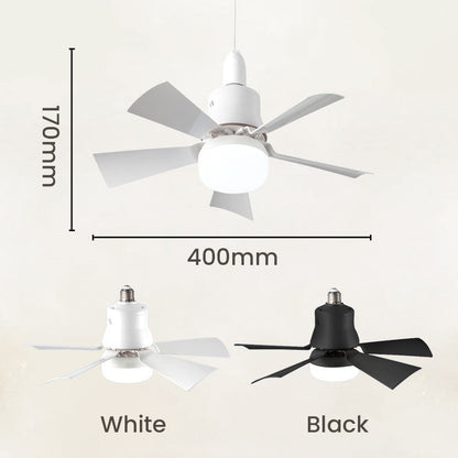 Hordozható mennyezeti ventilátor és lámpa 2 az 1-ben✨távirányítóval