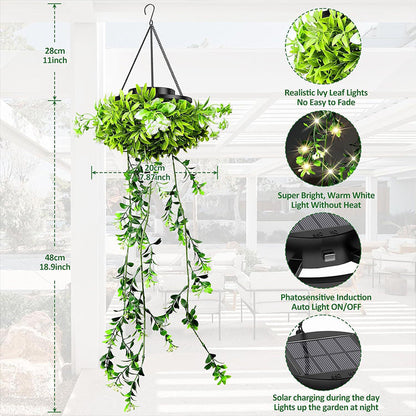 ☀️🌿 Napelemes függeszthető LED fűlámpa – Varázslatos hangulat kertbe, teraszra és erkélyre