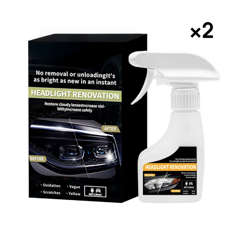 🚗✨ Fényszóró-felújító spray – eltávolítja a sárgás bevonatot és a mattodást, visszaadja a fényszórók tiszta megjelenését 💡