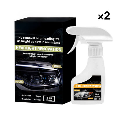 🚗✨ Fényszóró-felújító spray – eltávolítja a sárgás bevonatot és a mattodást, visszaadja a fényszórók tiszta megjelenését 💡