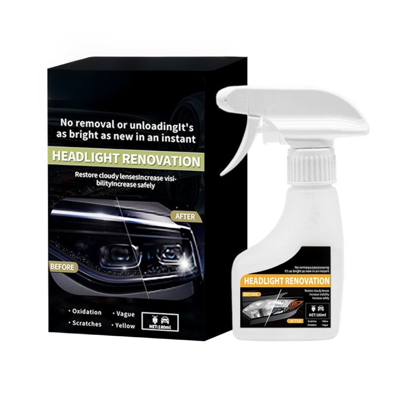 🚗✨ Fényszóró-felújító spray – eltávolítja a sárgás bevonatot és a mattodást, visszaadja a fényszórók tiszta megjelenését 💡