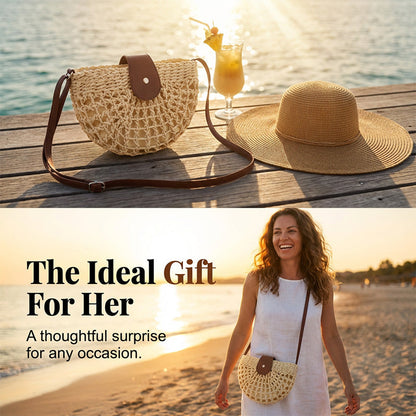 👜🏖️  Szövetből készült válltáska nőknek - Tengerpartra alkalmas 👩