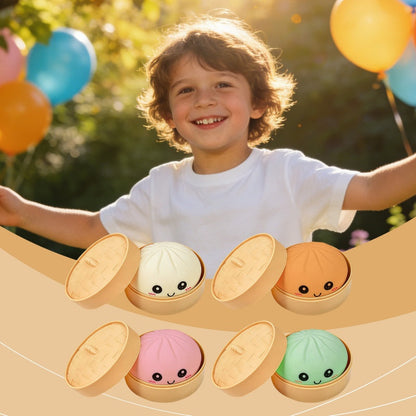 🥳2026-os AKCIÓ💞Több mint 50 000 eladott darab!👵🥟Csillogó gombóc formájú puha játék, gőzölgő meglepetésdoboz, szórakoztató nyomkodós játék✨