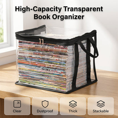 【1+2 gratis】🧸📚👕🧦Átlátszó, nagy űrtartalmú, por- és nedvességálló könyvtároló táska