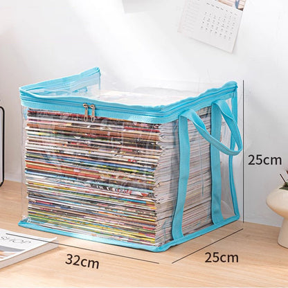 【1+2 gratis】🧸📚👕🧦Átlátszó, nagy űrtartalmú, por- és nedvességálló könyvtároló táska
