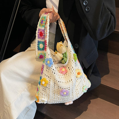 👜✨ Kézzel készített, boho stílusú horgolt válltáska nőknek – Nyári elengedhetetlen kiegészítő 🌞