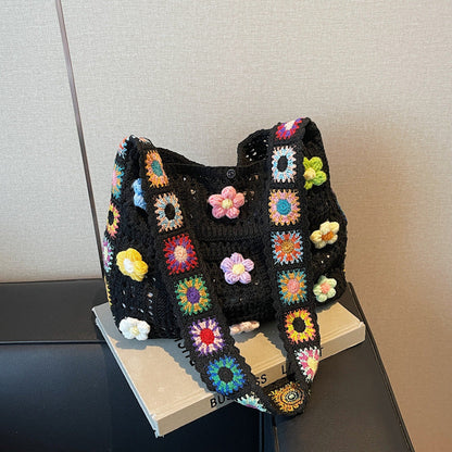 👜✨ Kézzel készített, boho stílusú horgolt válltáska nőknek – Nyári elengedhetetlen kiegészítő 🌞