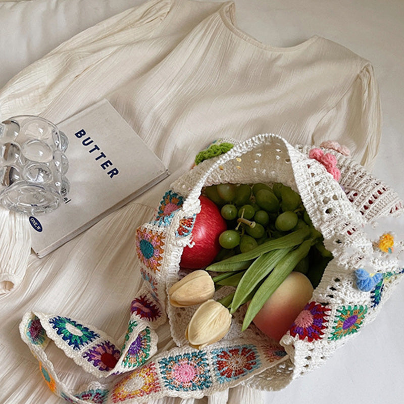 👜✨ Kézzel készített, boho stílusú horgolt válltáska nőknek – Nyári elengedhetetlen kiegészítő 🌞