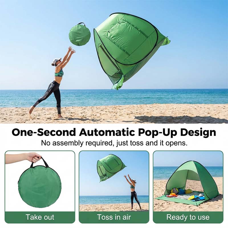 Automatikus, felnyíló strandsátor