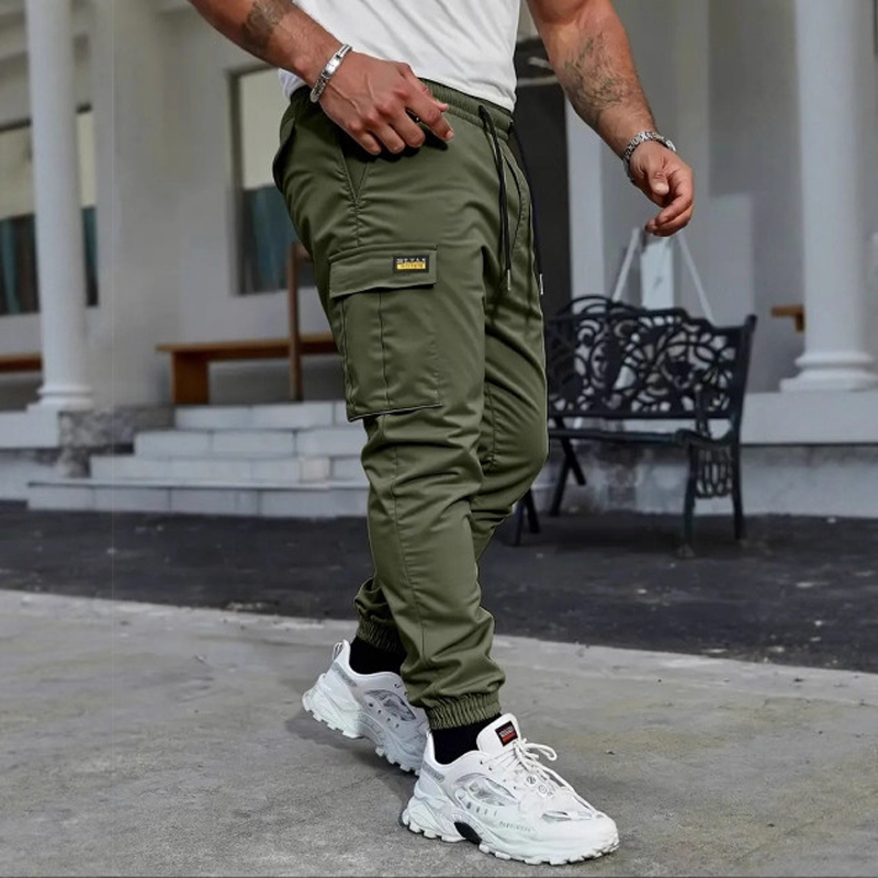 👖🌿Férfi cargo nadrág mindennapi viseletre, zsinórral🔥