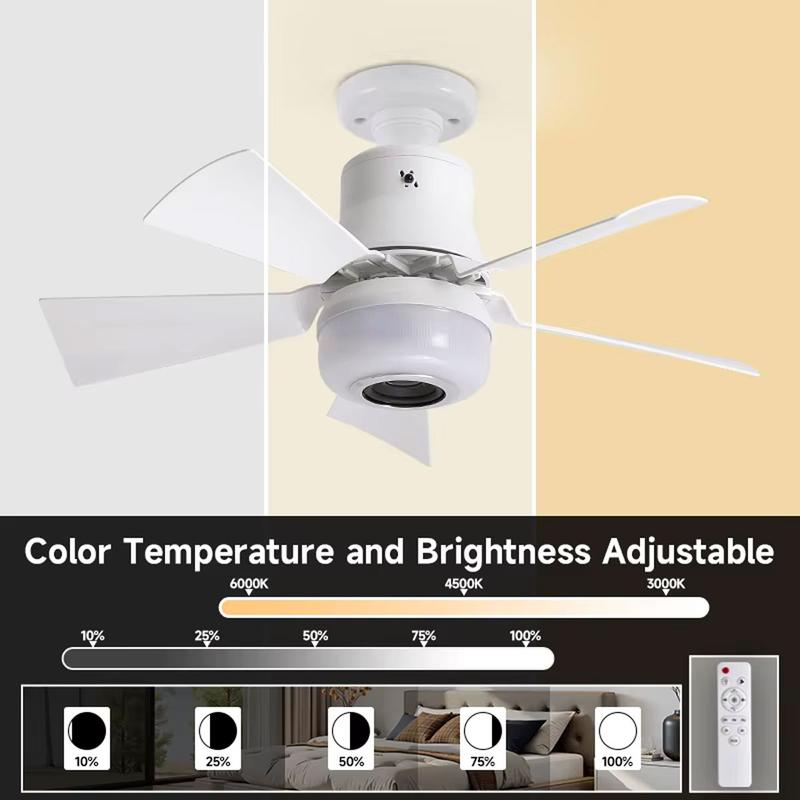 🌈Intelligens mennyezeti ventilátor világítással, RGB-vel és Bluetooth-hangszóróval💡