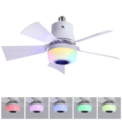 🌈Intelligens mennyezeti ventilátor világítással, RGB-vel és Bluetooth-hangszóróval💡