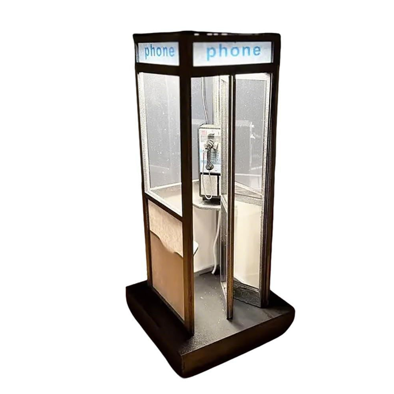🌙💡 Retró telefonfülke LED éjjeli lámpa – Nostalgikus hangulat, meleg fény és egyedi szobadekoráció 📞✨