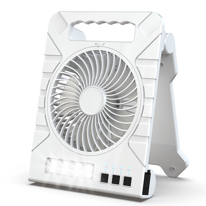 🍃Kettős teljesítményű kültéri ventilátor napelemmel és lámpával