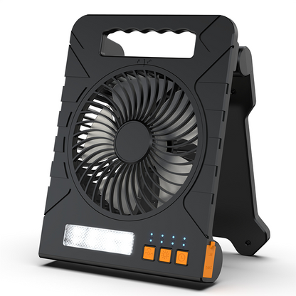 🍃Kettős teljesítményű kültéri ventilátor napelemmel és lámpával