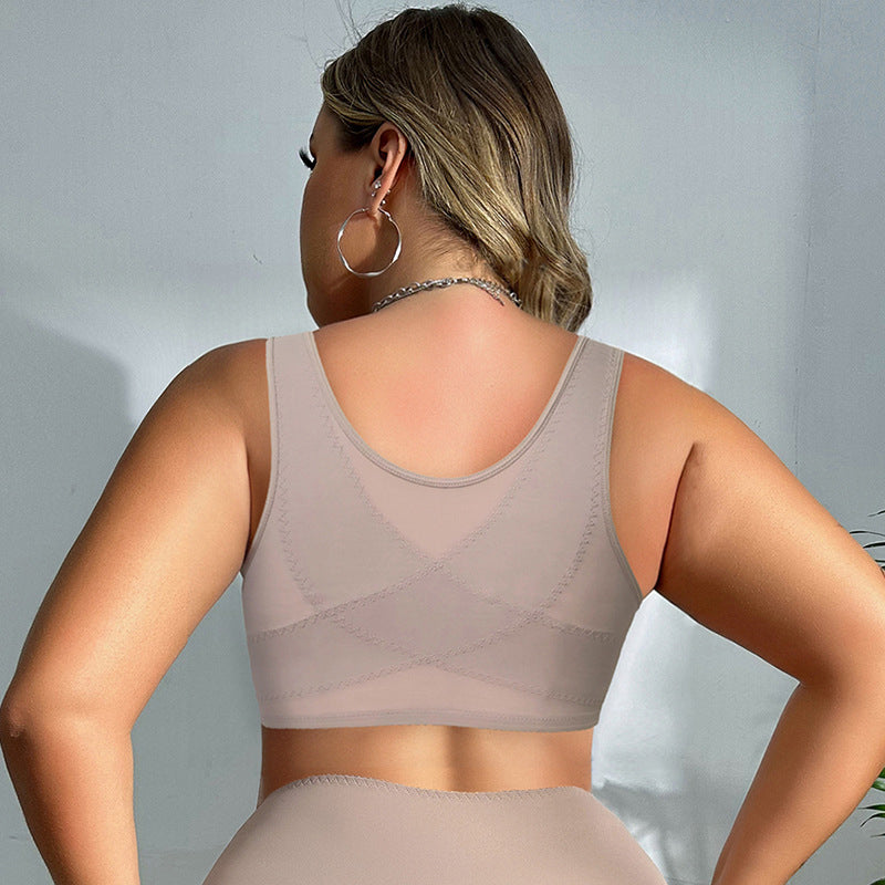 Plus Size Comfort Bra with Front Closure Design